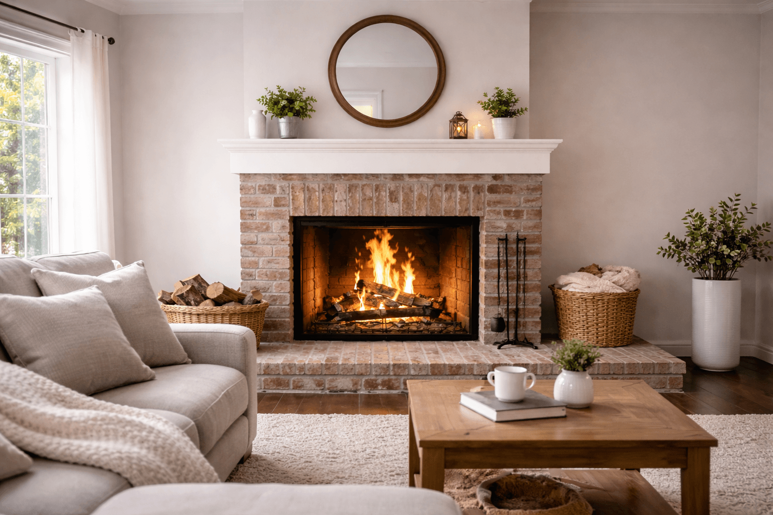 Professionally installed fireplace and chimney